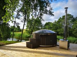 Vila su sauna ir baseinu gamtos apsuptyje: Kalviškiai şehrinde bir ucuz otel