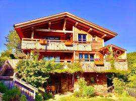 Chalet du Silberrain près de Colmar - cheminée, sauna, piscine partagée, viešbutis mieste Osenbach