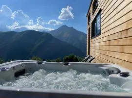 Tiny house avec spa privatif、Grailhenのタイニーハウス