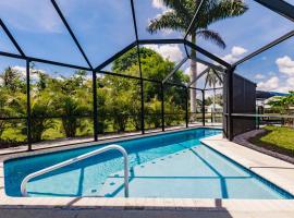 NEW! Dock Canal Family Home w/Pool & Gulf Access!, hotell i North Fort Myers