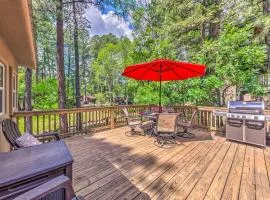 Riverfront Ruidoso Cabin with Deck, Walk to Midtown!