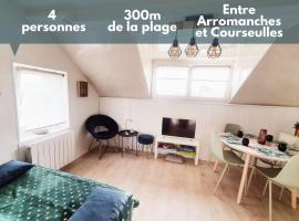 Appt cosy - 300m plage-proche Arromanches et Bayeux, хотел в Анел