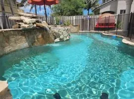 Luxury mansion with pool jacuzzi BBQ for ultimate scape