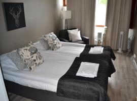 Comfortable hotel room at Ellivuori Resort, hotelli Sastamalassa