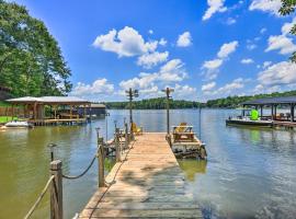 Lakefront Eatonton Getaway with Dock and Grill!, hotel sa Resseaus Crossroads