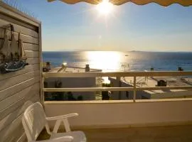 Anavissos Panoramic sea view apt with shared pool