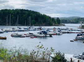 Renovated sea facing cottage on the Eidanger fjord, hotel near Fjordline Ferry Terminal Langesund, Porsgrunn