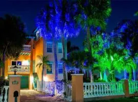 Tropical luxury pool home by the beach with roof top lounge centrally located on Anna Maria Island