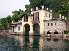 boat house facing the lake