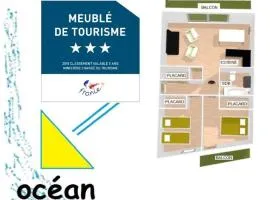 LOCBASQUE COM Appartement Résid Bidart Plage , classé meublé de tourisme 3 étoiles