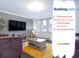 LONG STAYS 30pct OFF - Spacious 4Bed - Sports Channels - Parking By Klarok Short Lets & Serviced Accommodation, vakantiehuis in Peterborough