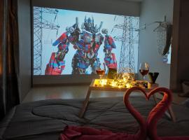 Dsara Big cinema Netflix projector next SB Hospital, apartment in Sungai Buluh