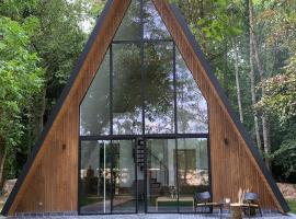 La Maison Villeneuve - Lodges avec bains nordiques, lodge in Donnay