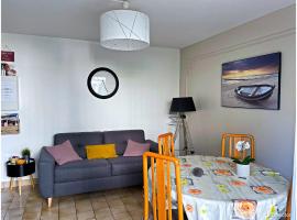 Cabourg, Appartement plain pied avec terrasse accès direct à la plage, viešbutis mieste Kabūras