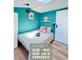 LE QUAI 6 - Studio neuf CALME LUMINEUX - CLIM - WiFi - Gare à 200m, ξενοδοχείο σε Αζάν