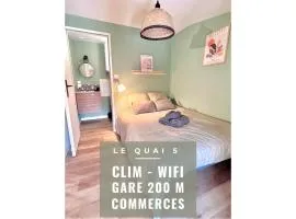 LE QUAI 5 - Studio NEUF CALME - CLIM - WiFi - Gare à 200m