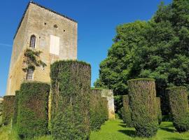 Medieval castle full of charm to rent, hotel con estacionamiento en Montferrand-du-Périgord