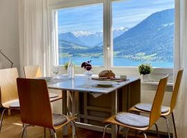 Beautiful apartment with fantastic views, cheap hotel in Oberägeri