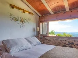 Apartamento duplex rural con chimenea y vistas panorámicas desde la cama