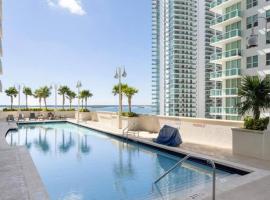 Lovely condo with city & ocean views. Sleep up to 6 people!, viešbutis Majamyje, netoliese – Brickell Key Park