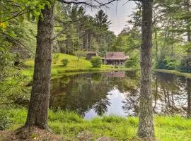 Rustic Cabin with Patio and Pond on Blue Ridge Parkway
