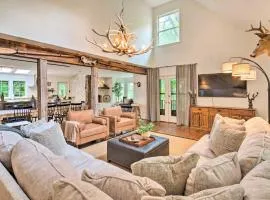 Deck with Fireplace Pet-Friendly Lake Lure Retreat