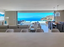 Two Br Luxury Peaceful Mylo Villa With Living Room Close to Mylopotas Beach