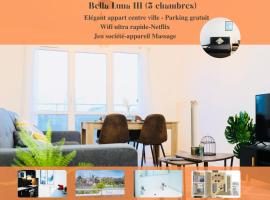 Bella Luna III - Elégant appartement centre ville - Parking gratuit - Wifi ultra rapide-Appareil Massage-Netflix-Jeu société, overnattingssted med kjøkken i Troyes
