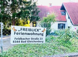 Freiblick 1 Bad Glbg mit Garten Top1: Bad Gleichenberg, Styrassic Park yakınında bir otel