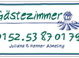 Gästezimmer Almelings Hof、パイネのバケーションレンタル