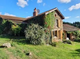 Eco-gîte panoramique face aux volcans avec ateliers couture bohème en option, hótel í Champagnac-le-Vieux