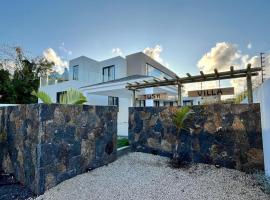 Tush villa is a new, spacious, modern, cheerful, cabaña o casa de campo en Calodyne