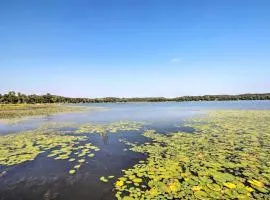 Big Lake Getaway with Private Beach and Fire Pit!