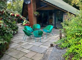 The Shed . A cosy, peaceful, 96% recycled, chalet., chalé alpino em Swansea