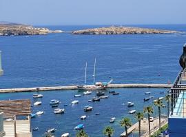 Lovely Apartment with Side Sea View, hotel i nærheden af Bugibba Front, San Pawl il-Baħar