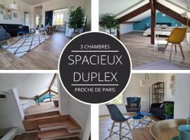 Spacieux duplex sous combles.、Le Pecqにあるモンテ-クリスト宮殿の周辺ホテル