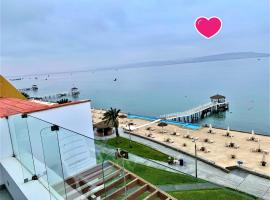 Suite 1ra Fila Vista Bahía - 100 Metros Las Velas 601 T1, apartament din Paracas