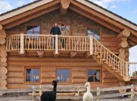 Sun Star Chalet Holzblockhaus auf der Alpakaweide, hotel in Traitsching