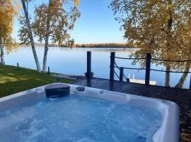 Villa by the river with beach sauna and jacuzzi