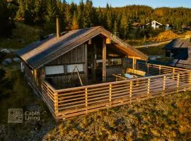 Modern sports cabin on Sjusjøen with sauna and waxing room