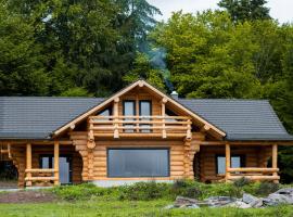 Harghita Log Houses, hotel in Izvoare