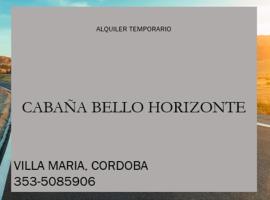 Cabaña Bello Horizonte, 3 5 3 5 0 8 5 9 0 6 ,dos dormitorios con cochera privada doble, asador y parque – domek wiejski w mieście Villa María