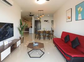 Lovely 3-bedroom with Pool - Puchong for 6 Pax, loma-asunto kohteessa Puchong