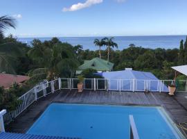 Villa de 6 chambres a Pointe Noire a 150 m de la plage avec vue sur la mer piscine partagee et jardin clos, מלון עם חניה בפוינט-נואר