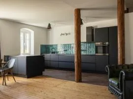 Designwohnung auf Gutshof mit Sauna zw. L/DD
