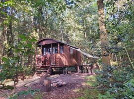 Slaapwagen Veldzicht, camping à Papenvoort