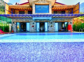 Faralya में, होटल Villa Monte Telmossos with Private Pool, Jakuzzi and Sea View