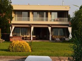 Luxury Lakefront Villa with Private Pier & Jacuzzi, hotel di Balatonoszod