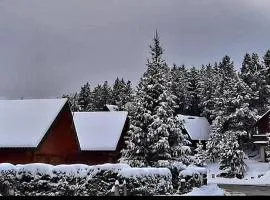 Maison de bois finlandaise au pied des pistes