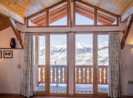 La vue du Roi - Detached chalet (6p). 3 bedrooms and 2 bathrooms. In the centre of Vallandry, with a beautiful view, chalet in Landry